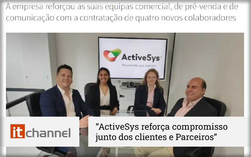 Reforço da equipa ActiveSys